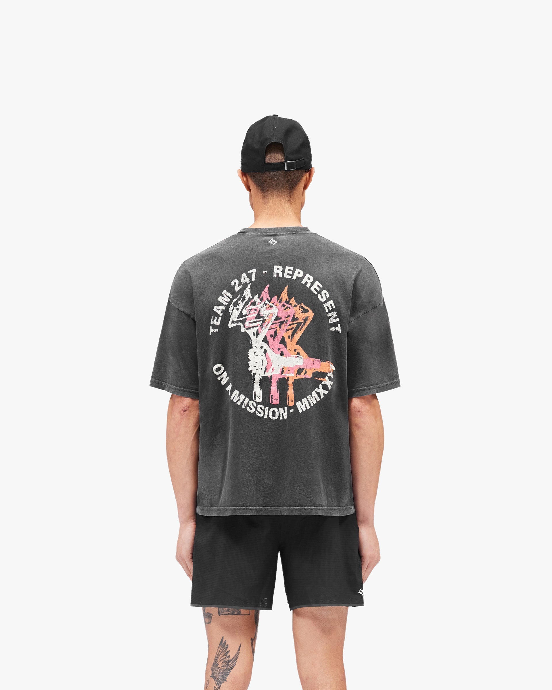 247 Torch Boxy T-Shirt - Washed Black