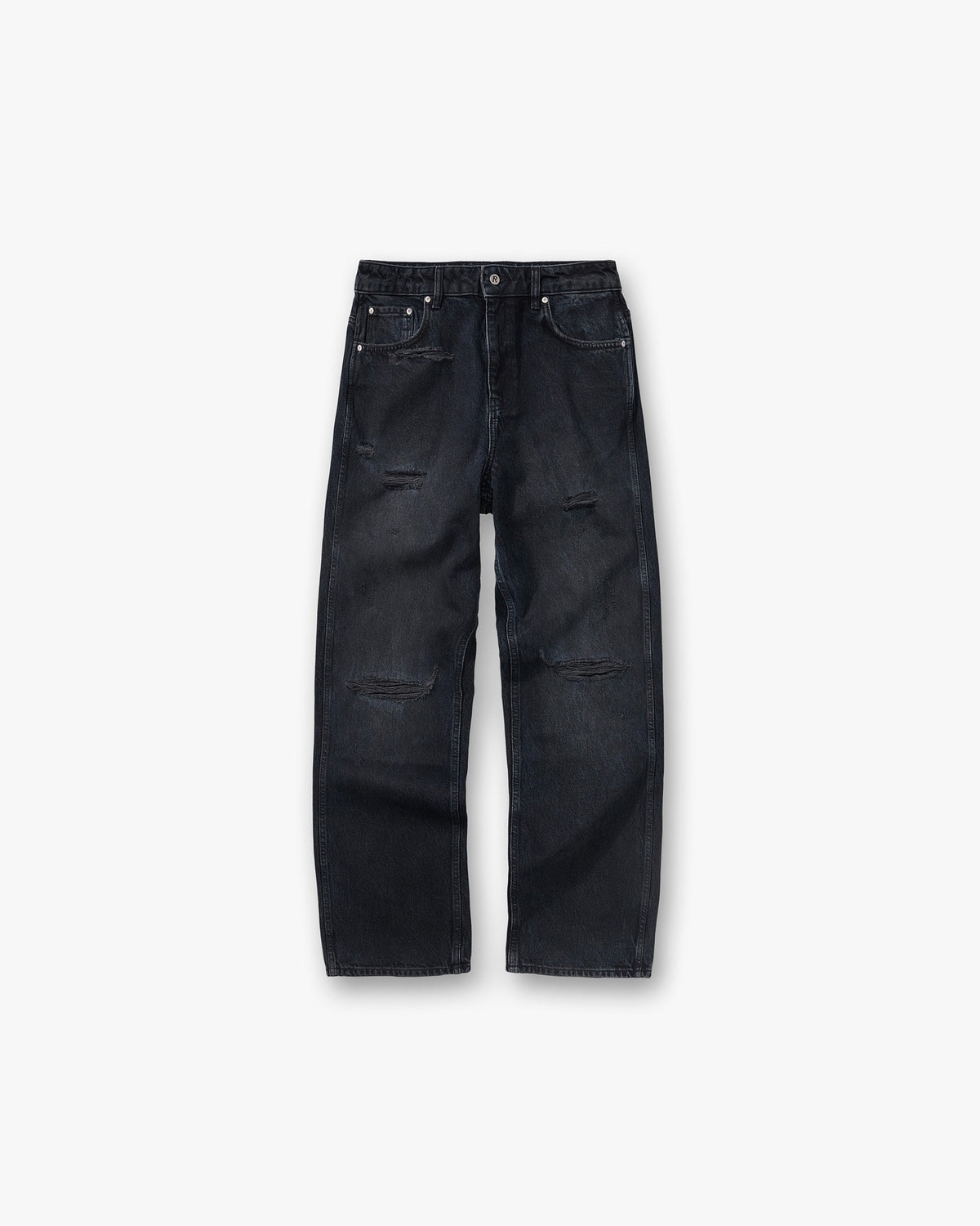 R3 Distressed Baggy Denim - Petrol