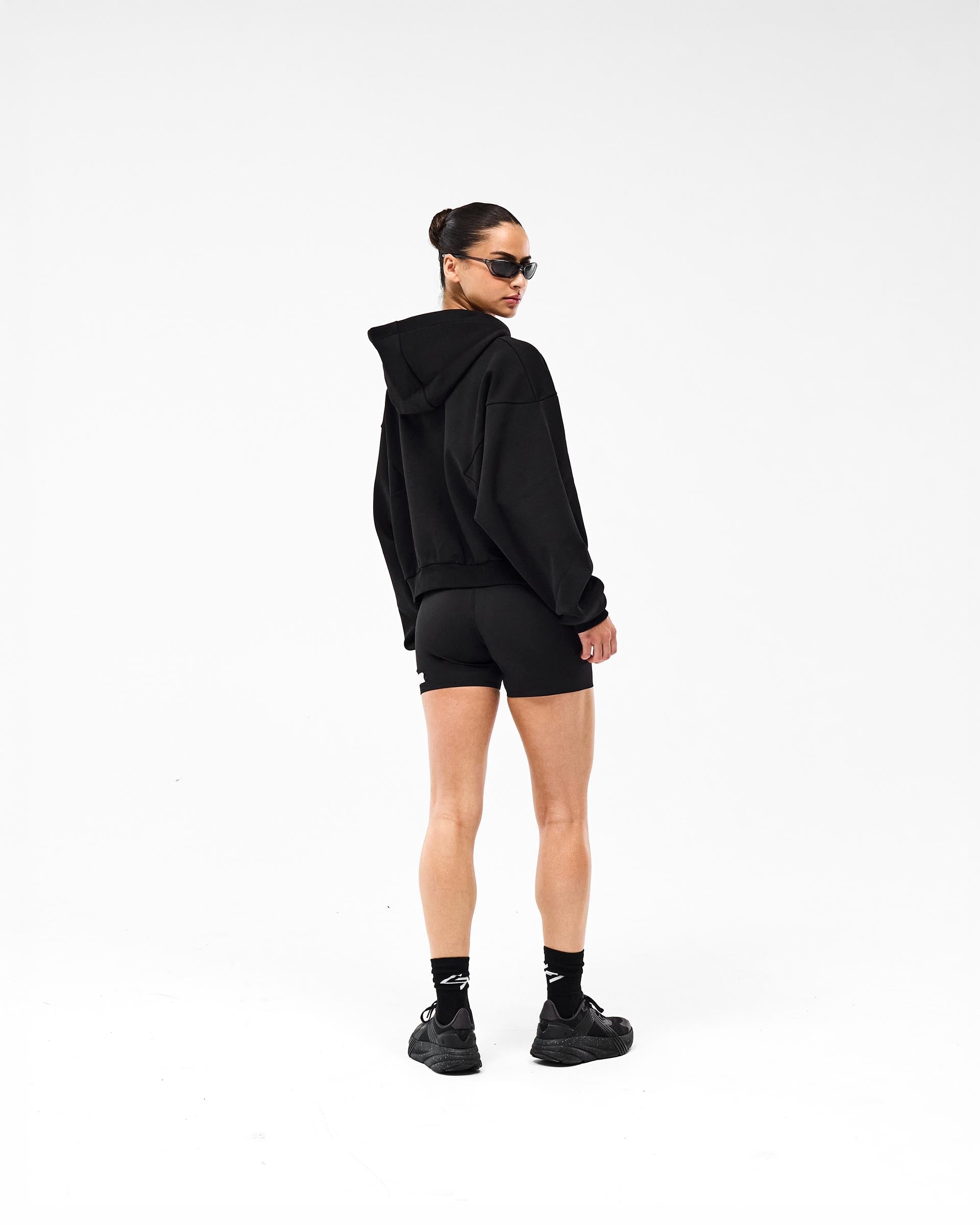 247 Training Hoodie Zip Front - Black