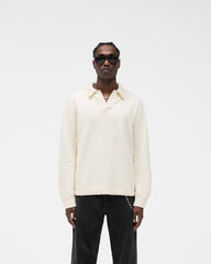Knitted Polo - Aged White