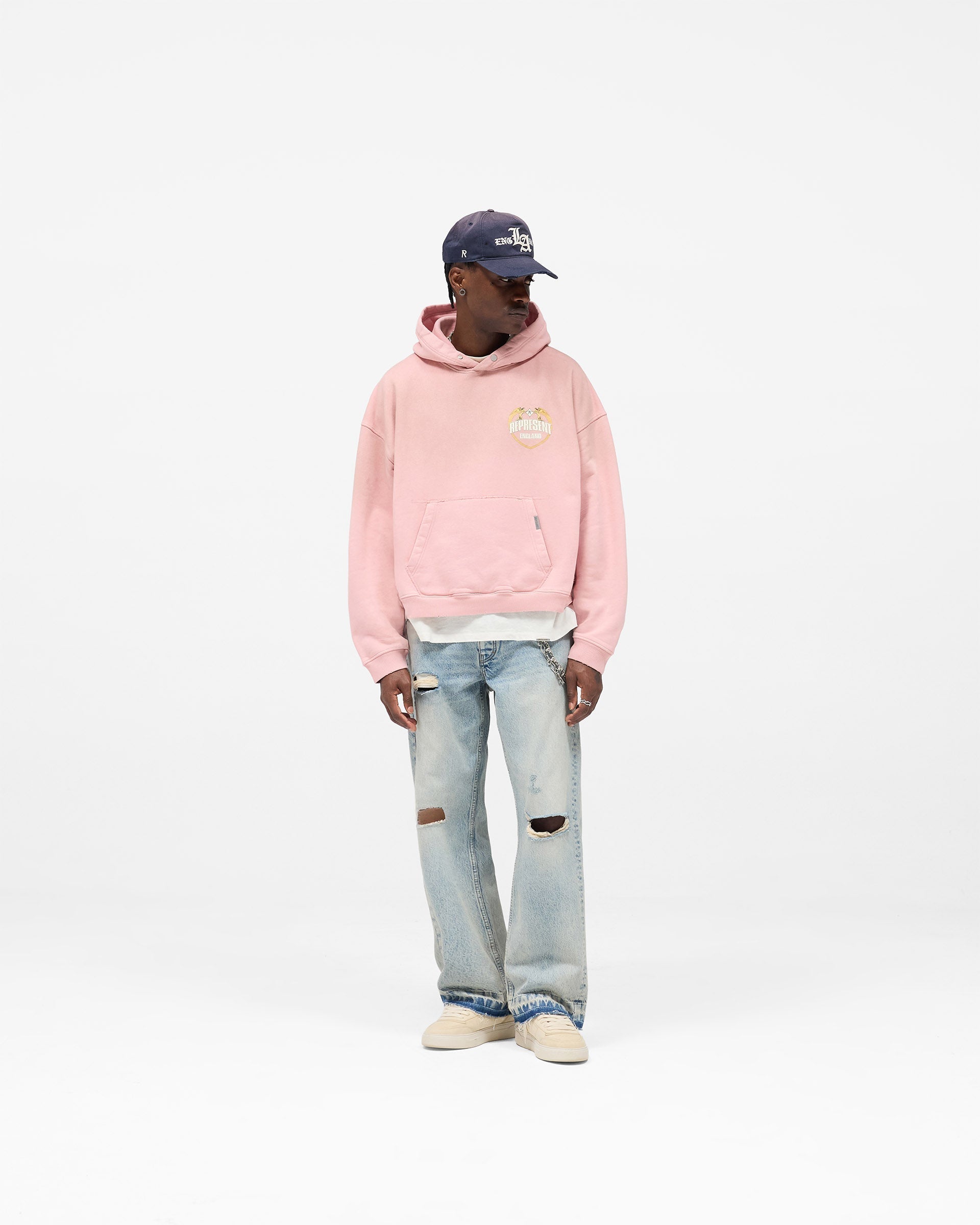 Represent Angel Border Hoodie - Quartz
