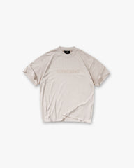 Embroidered Serif Logo T-Shirt - Concrete