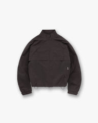 Initial Nylon Track Jacket - Coffee