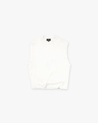 Initial Boxy Tank - Flat White