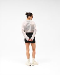 247 Glitch Cropped Training T-Shirt - Grey
