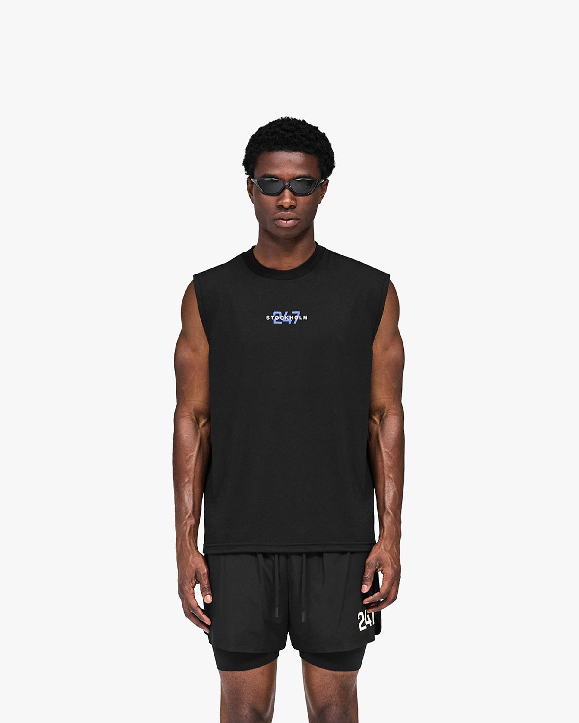 247 Stockholm Oversized Tank - Jet Black