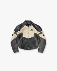 Represent X Belstaff Leather Race Jacket - Black