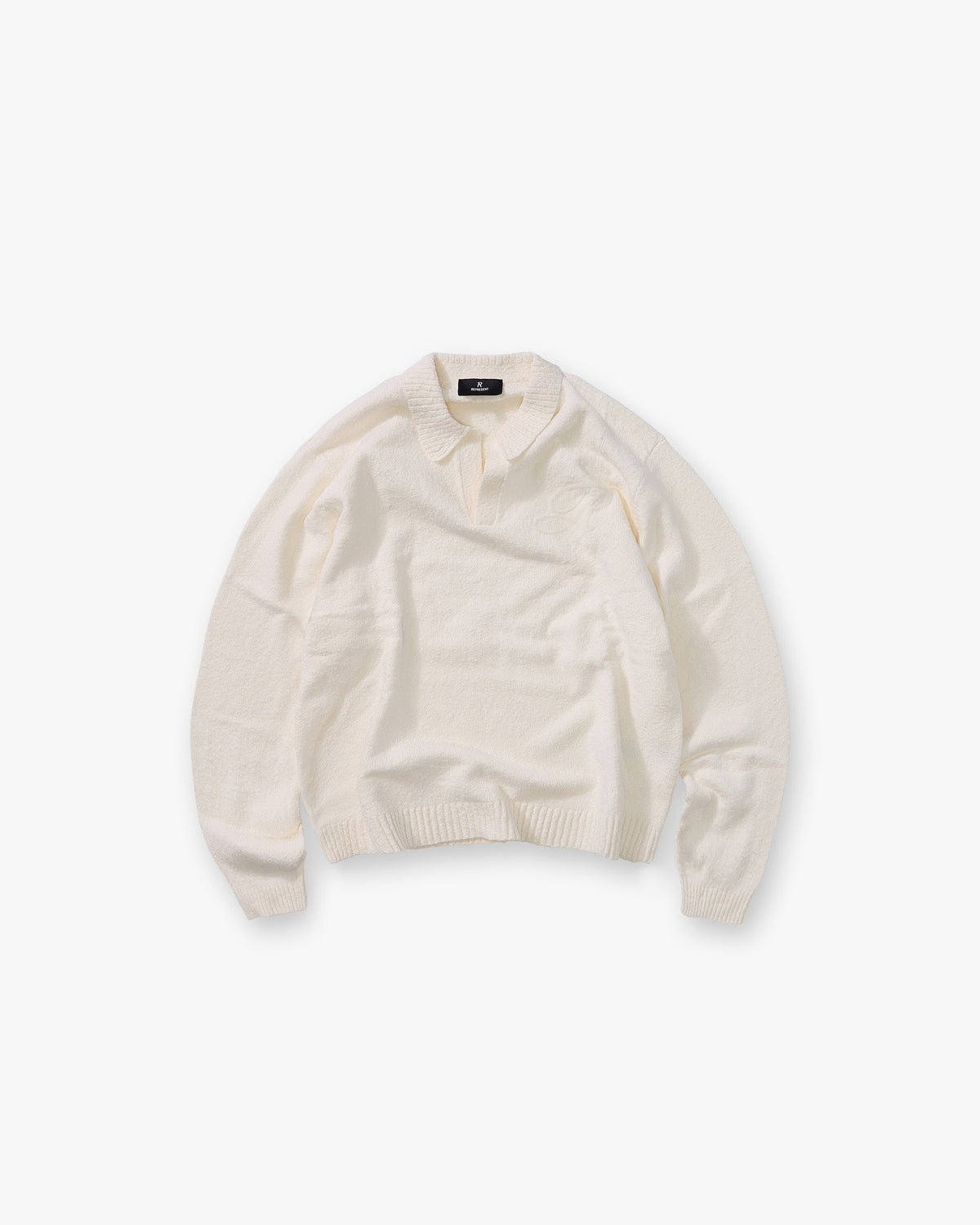 Knitted Polo - Aged White