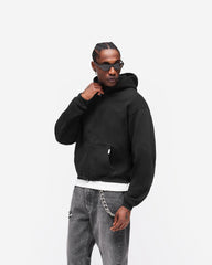 GH Shrunken Zip Hoodie - Jet Black
