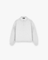Initial Boxy Quarter Zip - Ice Grey Marl