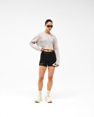 247 Glitch Cropped Training T-Shirt - Grey