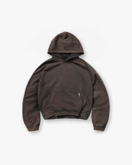 Initial Boxy Hoodie - Coffee