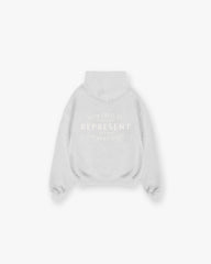 Represent Owners Club Stamp Zip Up Hoodie - Ash Grey