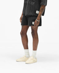 Knitted Varsity Shorts - Vintage Grey