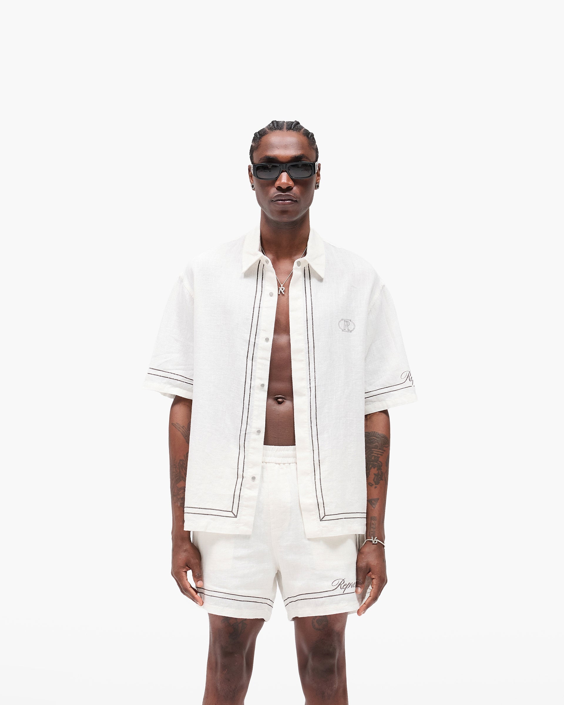 Border Shirt - Whisper White