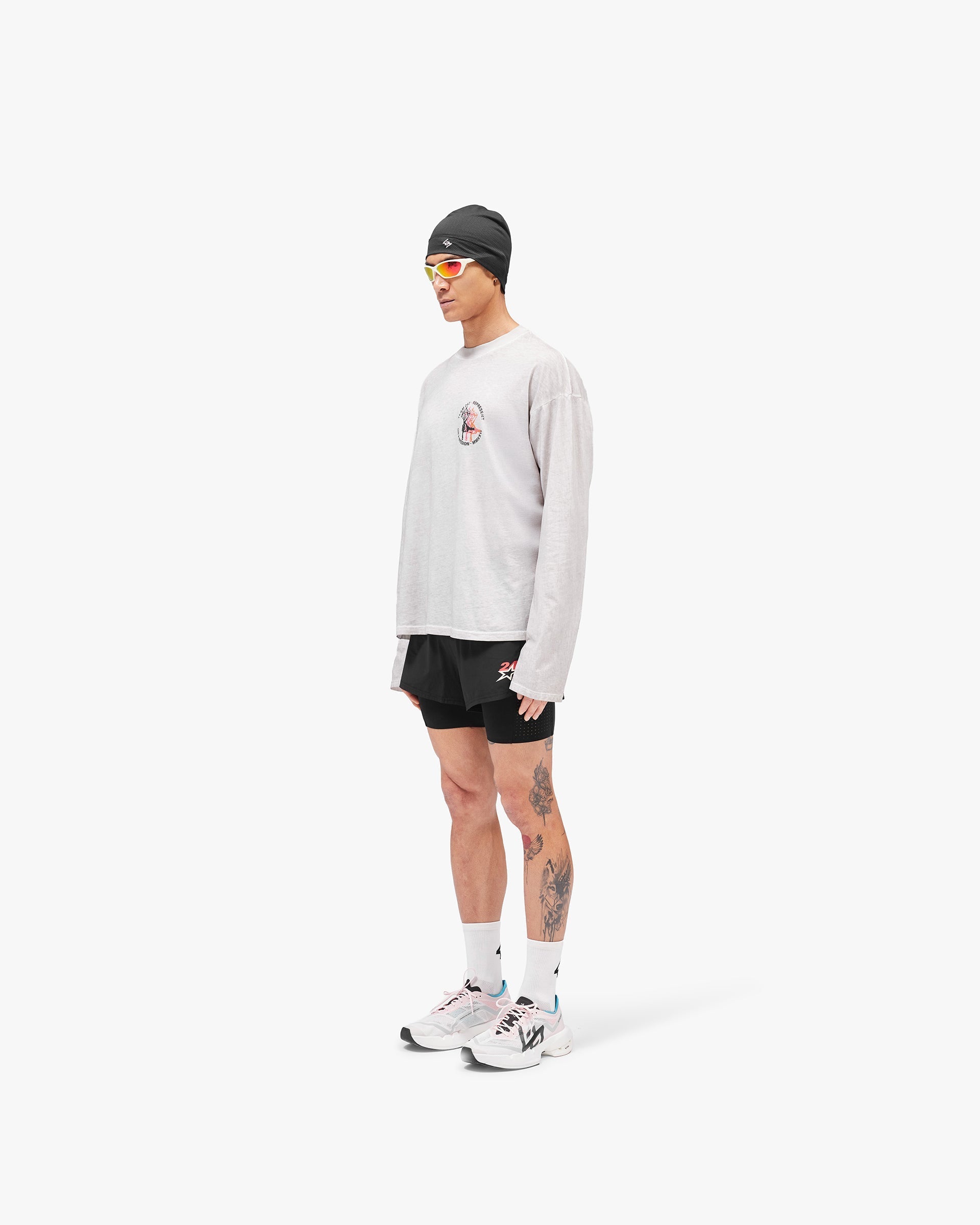 247 Torch Boxy Long Sleeve T-Shirt - Bleach Wash