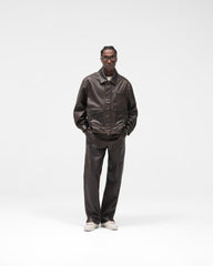Sunfade Leather Jacket - Nero