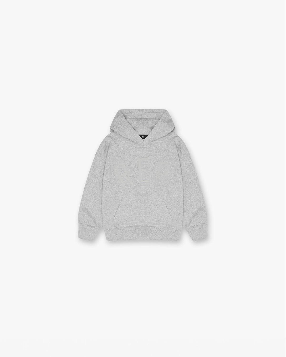 Mini Rep Applique Hoodie - Grey Marl