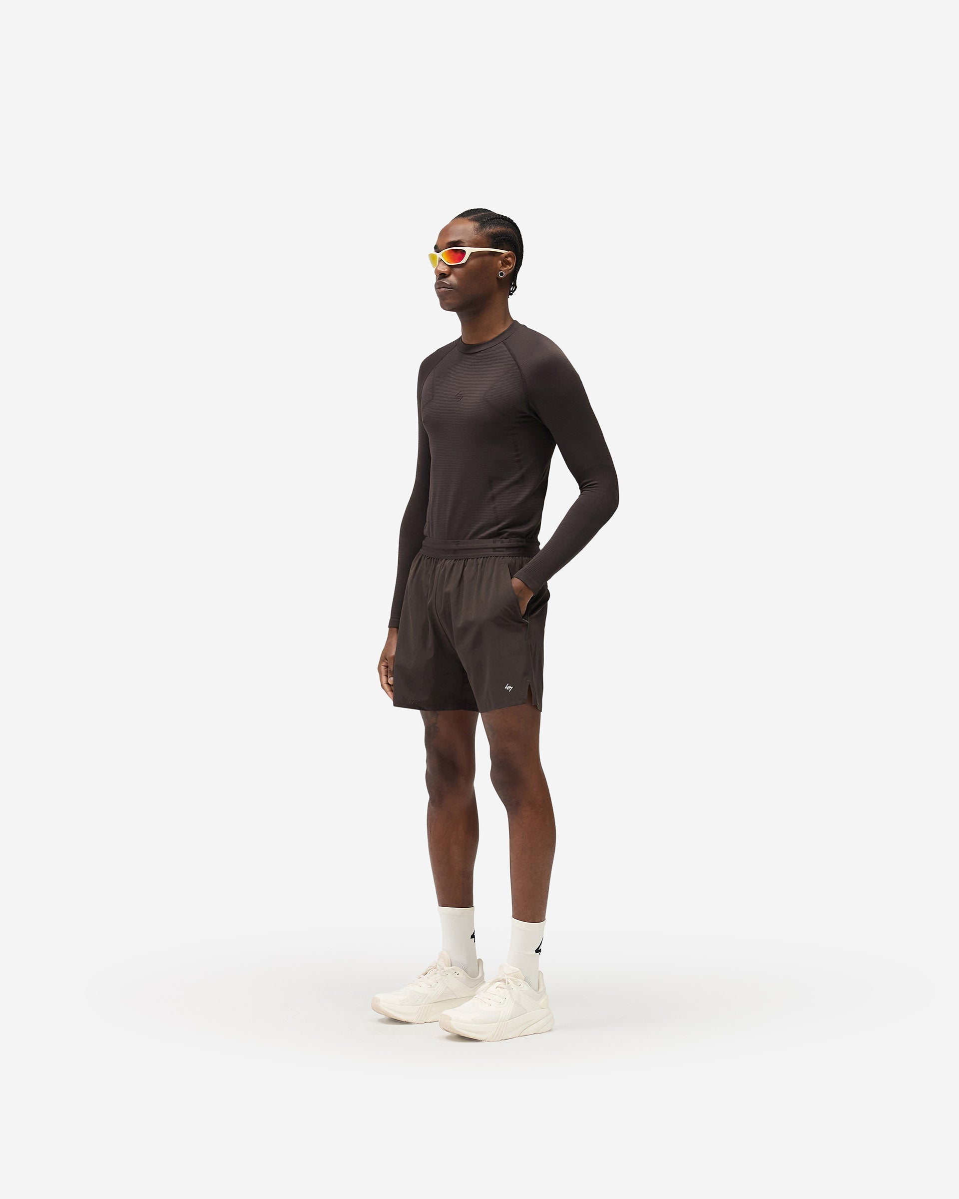 247 Uprising Long Sleeve Seamless T-Shirt - Chocolate