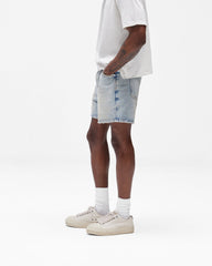 Busy Doing Nothing Denim Short - Dusty Blue