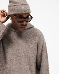 Textured Knit Beanie - Nero