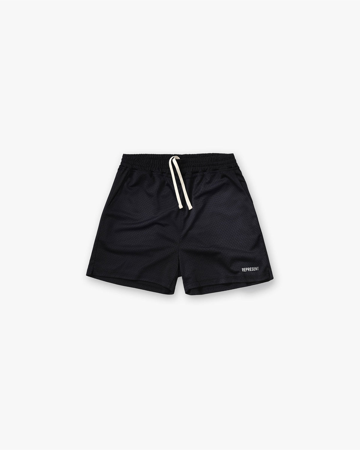 Washed Mesh Shorts - Black