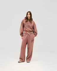 Represent Owners Club Zip Through Hoodie - Smoked Rose