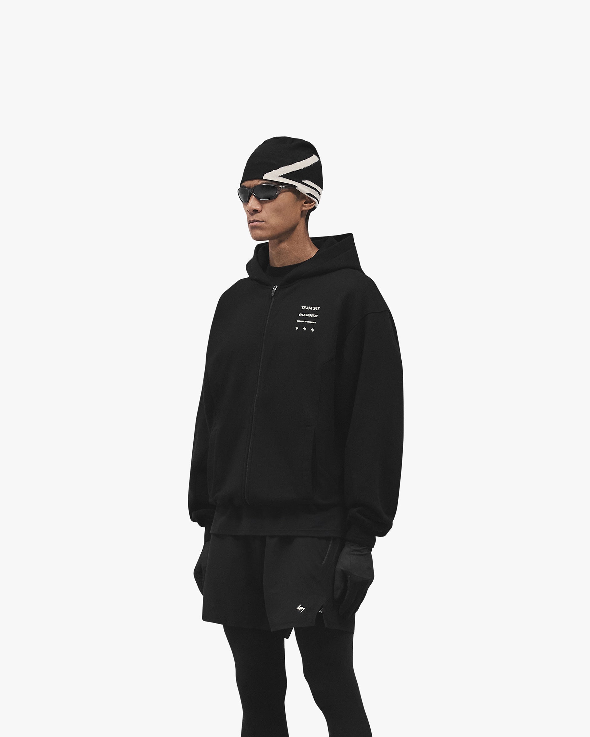 247 Uprising Zip Hoodie - Black