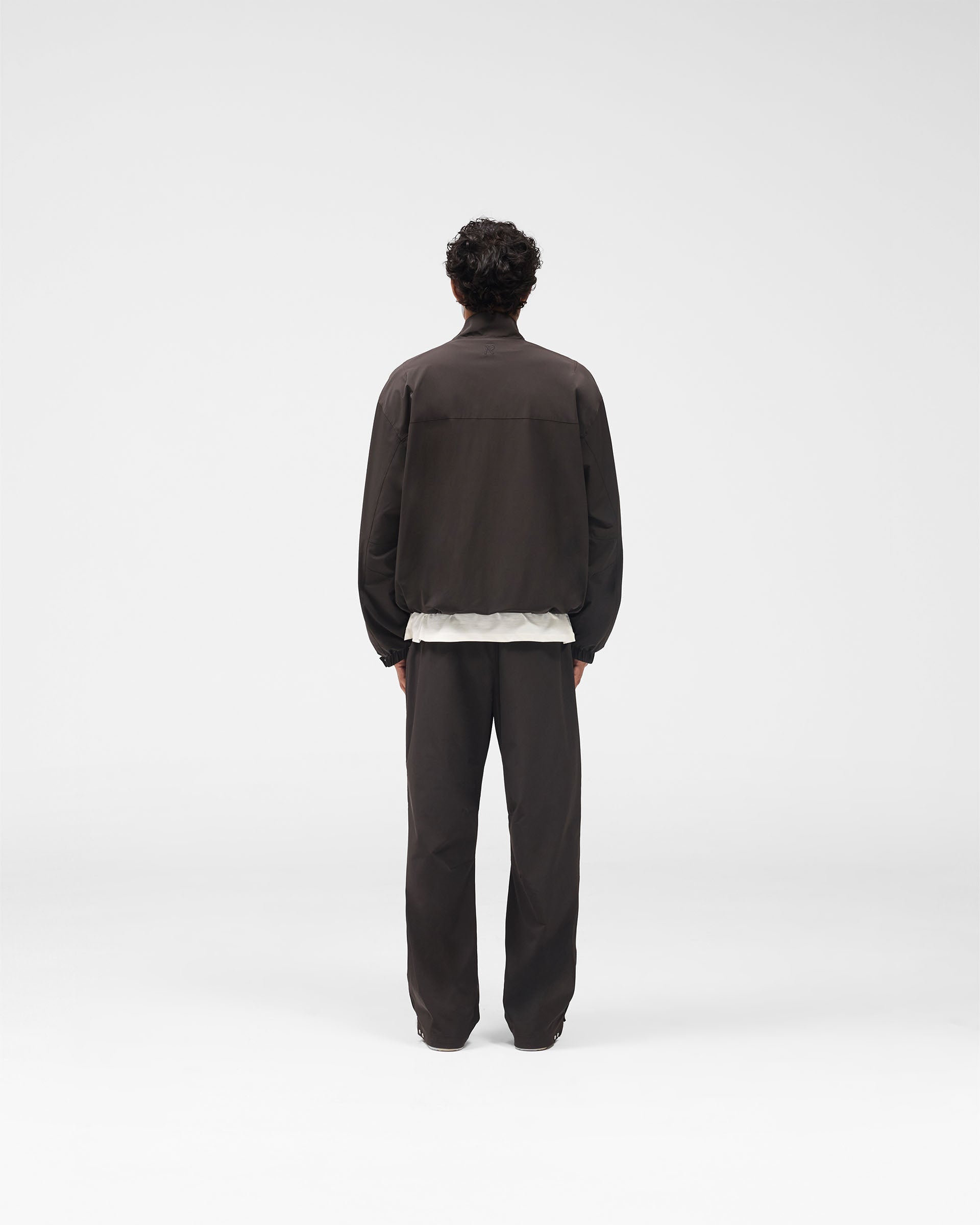 Initial Nylon Track Jacket - Coffee