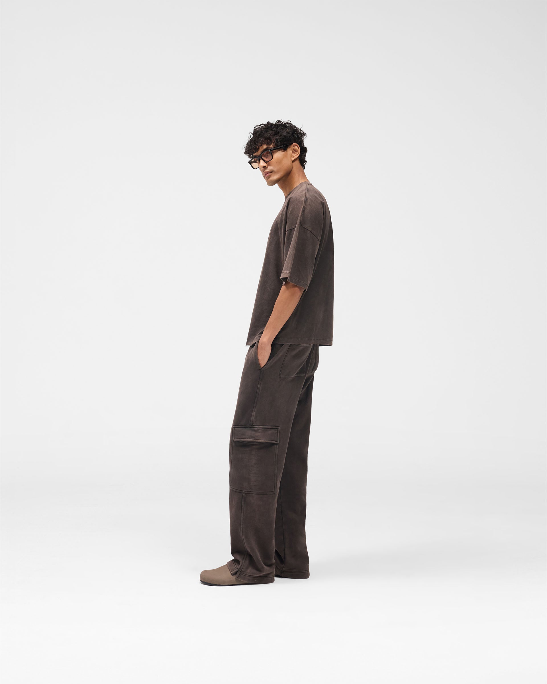 Initial Boxy T-Shirt - Coffee